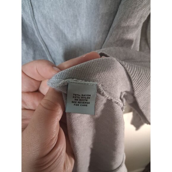 Joan Vass New York Knit Sweater Cowl Neck Business Casual Gray Womens Size Large - Picture 7 of 8